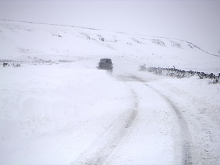 Road with Snow Drift